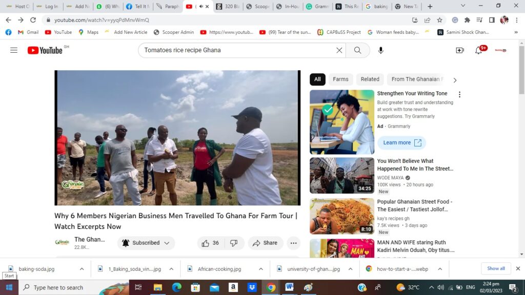 Ghanaian Farmer TV Takes Six Nigerians On Farm Tour In Ghana