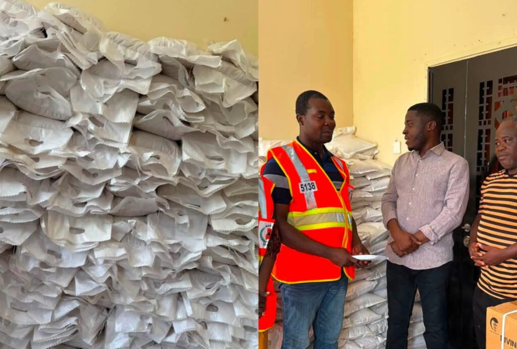Edem Agbana Commended For Donating 600 Bags Of Local Rice To Flood Victims
